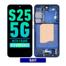 Samsung Galaxy S25 5G OLED Screen Assembly Replacement With Frame (Refurbished) (Navy)