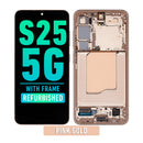 Samsung Galaxy S25 5G OLED Screen Assembly Replacement With Frame (Refurbished) (Pink Gold)
