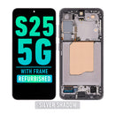 Samsung Galaxy S25 5G OLED Screen Assembly Replacement With Frame (Refurbished) (Silver Shadow)