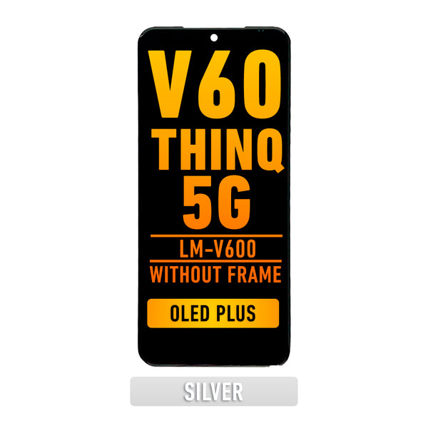 LG V60 ThinQ 5G UW (LM-V600) LCD Screen Assembly Replacement With Frame (Silver)