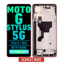 Motorola Moto G Stylus 5G (XT2419 / 2024) OLED Assembly With Frame (Refurbished) (Scarlet Wave)