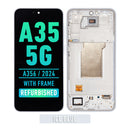 Samsung Galaxy A35 5G (A356 / 2024) OLED Screen Assembly Replacement With Frame (Refurbished) (Iceblue)
