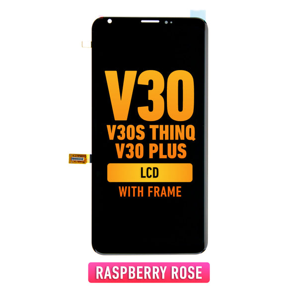 LG V30 / V30 Plus / V30S ThinQ LCD Screen Assembly Replacement With Frame (Raspberry Rose)