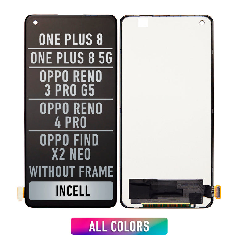 Oneplus 8 / 5G / OPPO Reno 3 Pro 5G / OPPO Reno 4 Pro / OPPO Find X2 Neo  LCD Screen Assembly Replacement Without frame (INCELL) (All Colors)