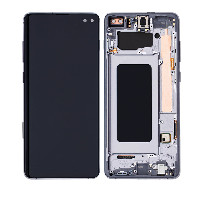 Samsung Galaxy S10 Plus OLED Screen Assembly Replacement With Frame (Service Pack) (Prism Black)