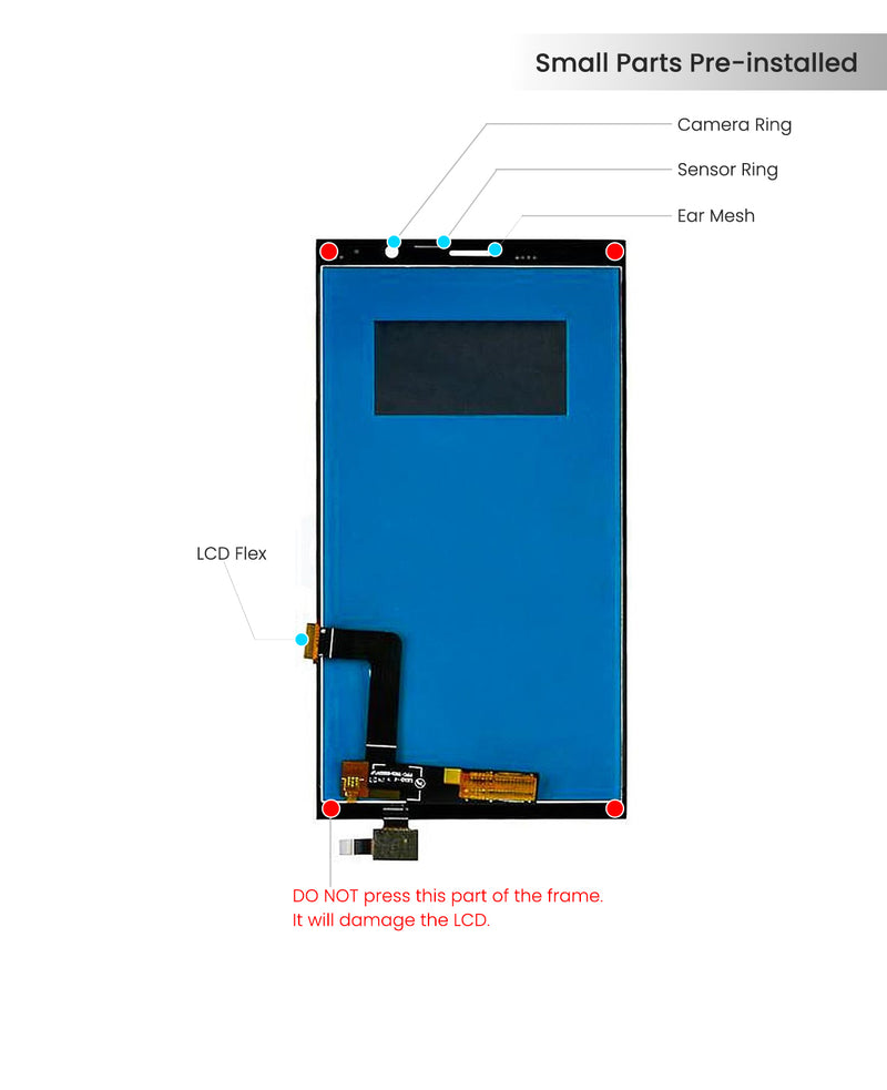 ZTE Grand X Max+ (Z987/Z787) LCD Screen Assembly Replacement (Black) (4G LTE)