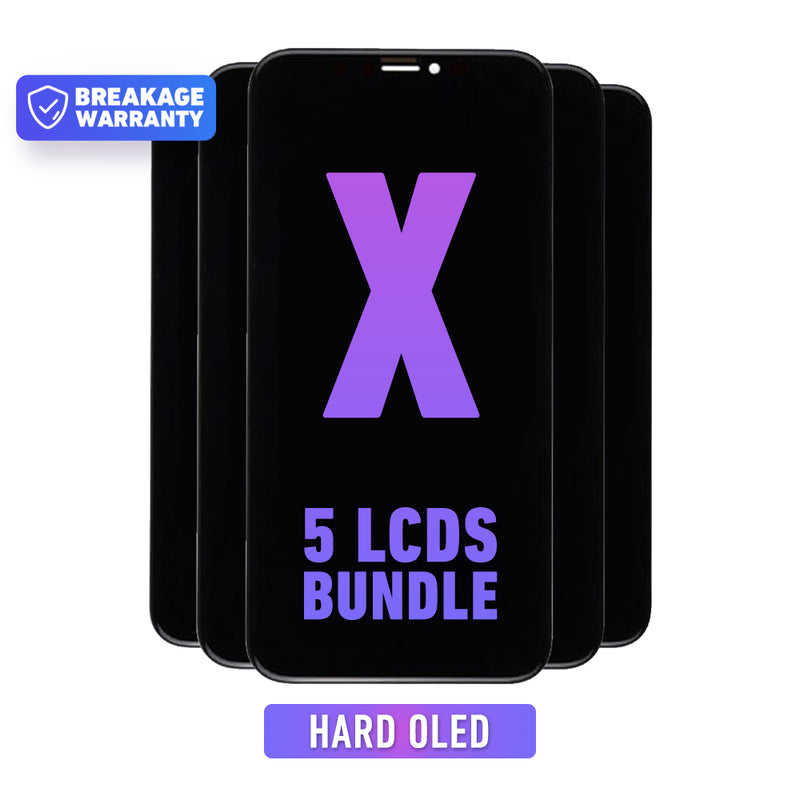 5X Pack iPhone X LCD Growth Pack Bundle - (Hard Oled)